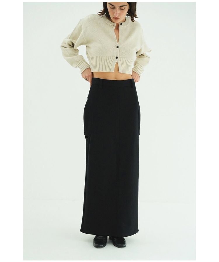 GARAGE OF GOOD CLOTHING「【CLANE】CIRCLE CUT SWEAT SKIRT」|タイト|Black