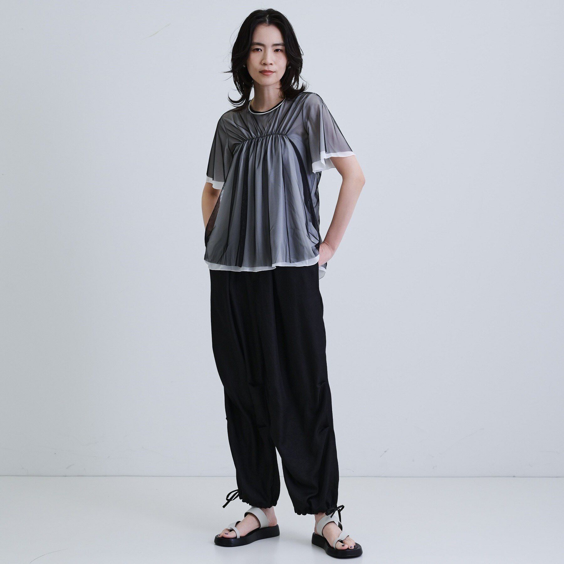 GALLEST「ドレープサテンパンツ」|その他|
