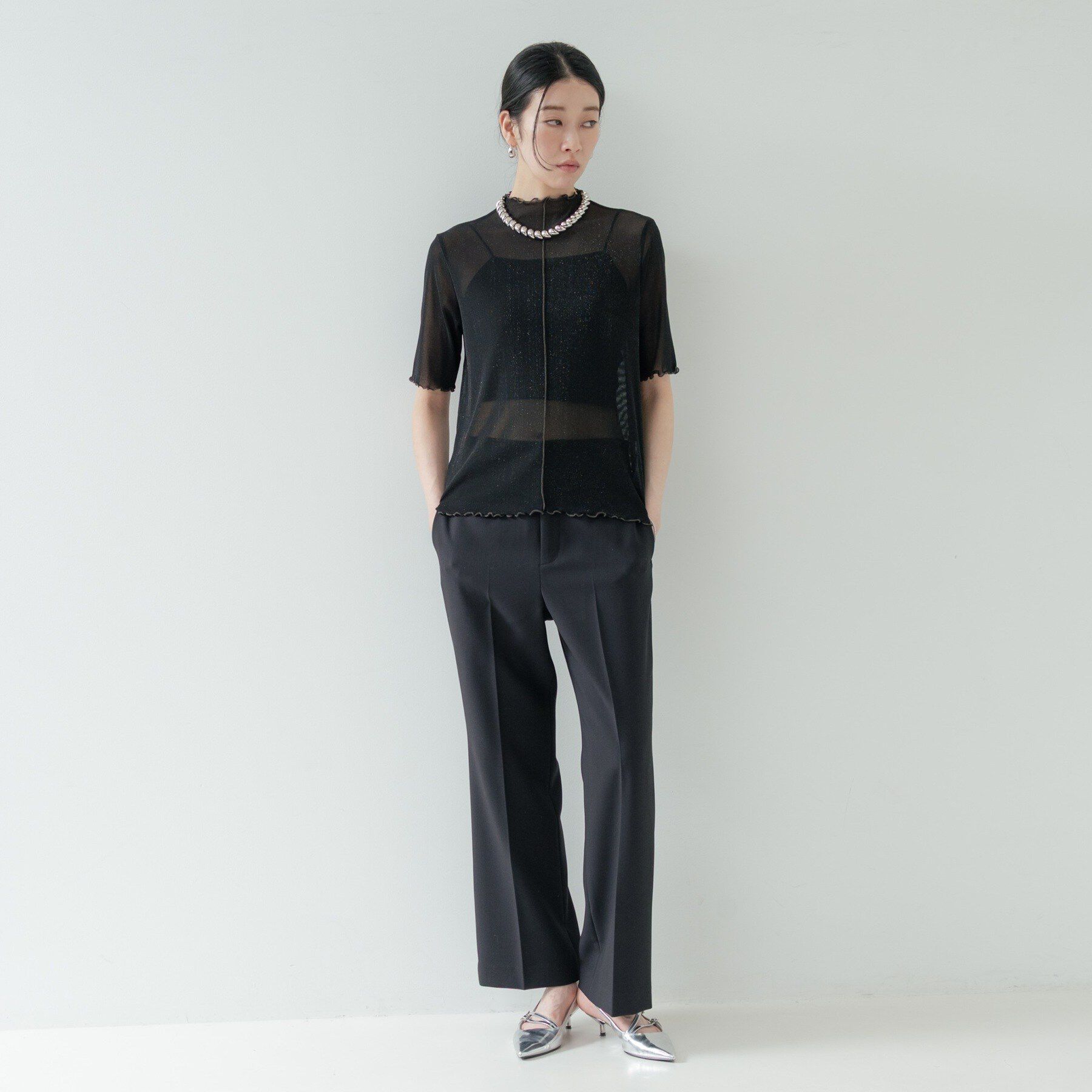 GALLEST「シアーラメカットソー」|Tシャツ・カットソー|