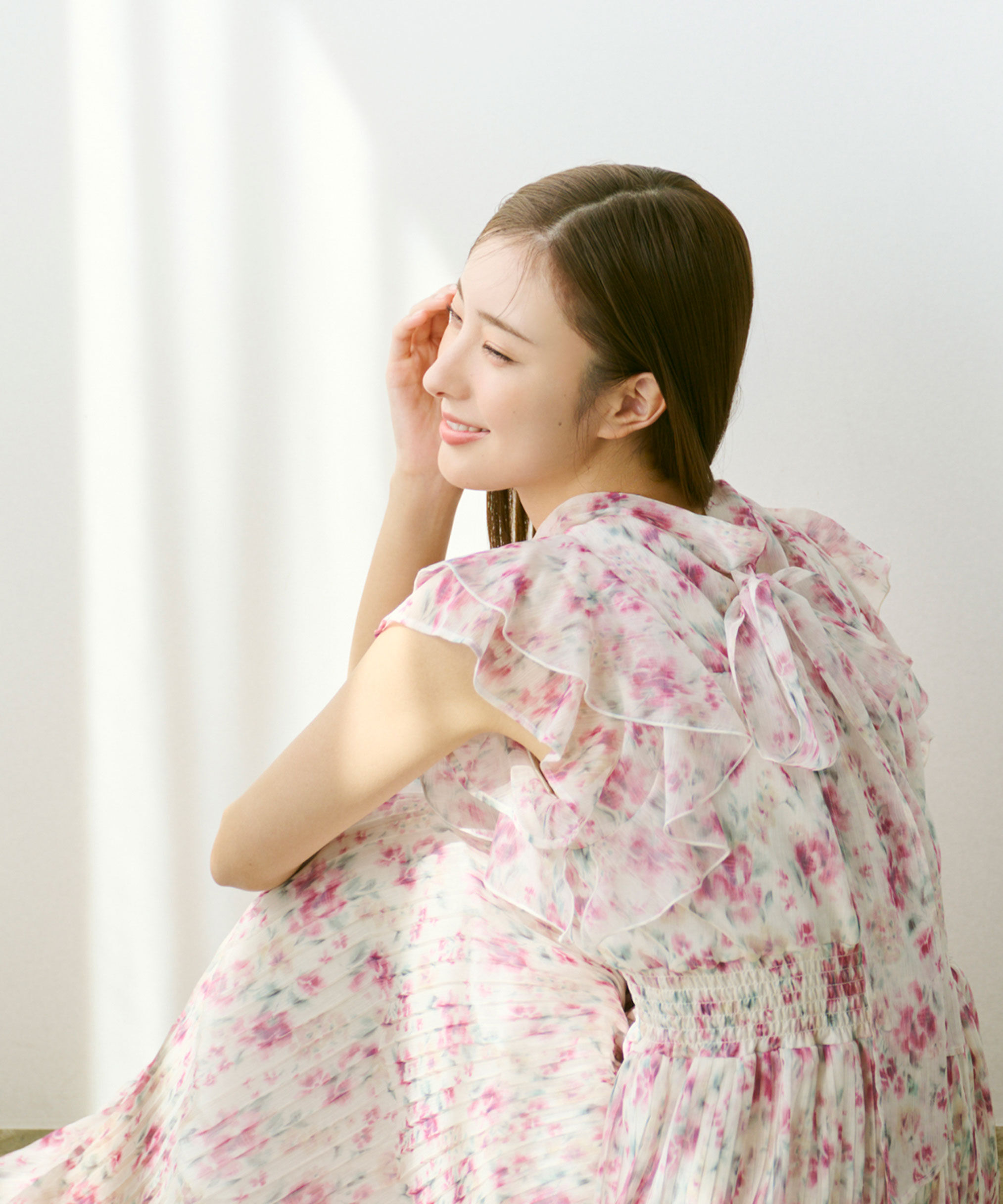  「ぼかしフラワープリントワンピース」|ワンピース|