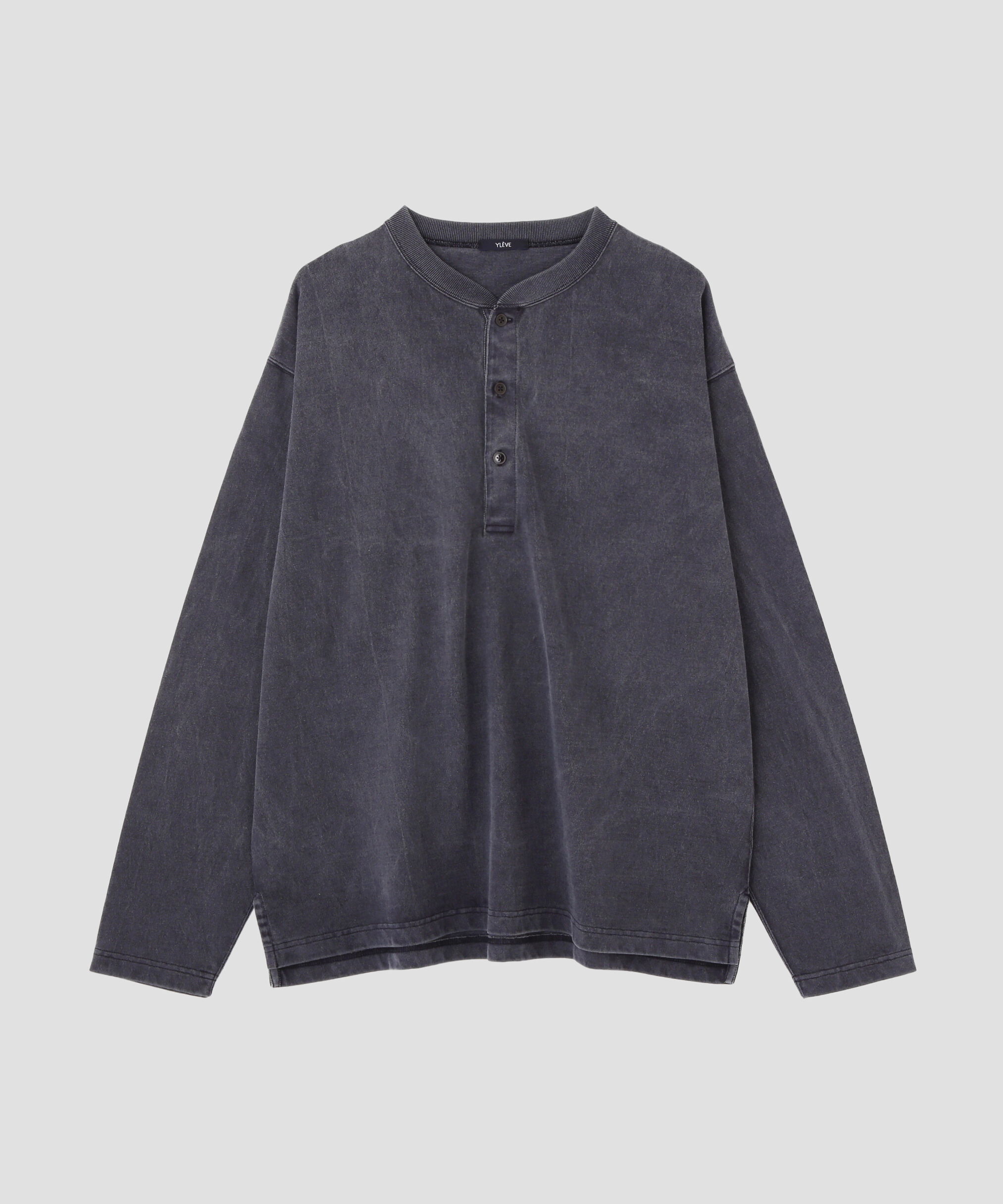 YLEVE 「YLEVE / OPEN END COTTON PIGMENT DYE HENRY NECK PULL OVER」|Tシャツ・カットソー|ネイビー