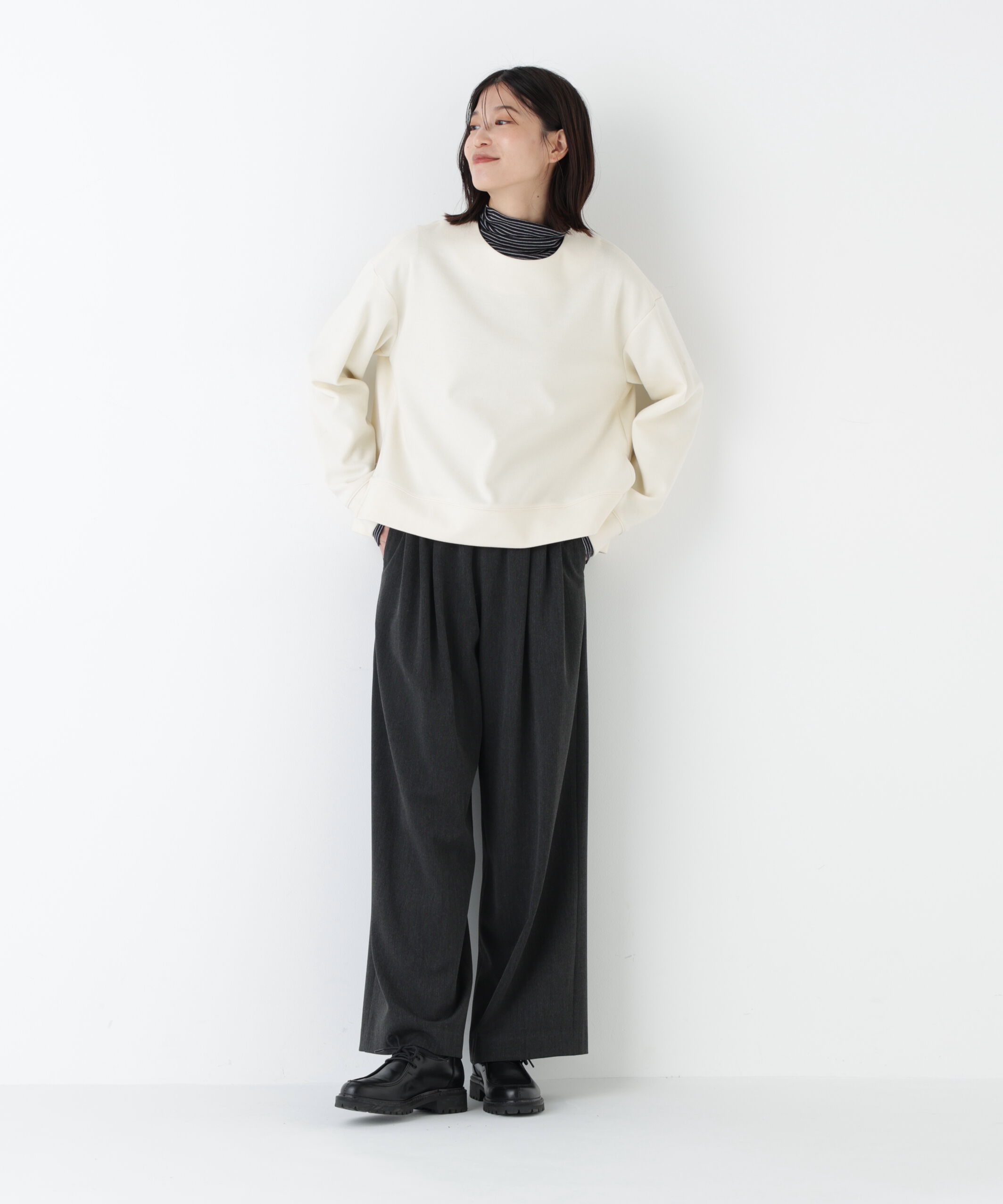  「裏起毛ワイドパンツ」|その他|