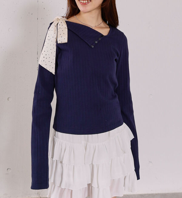 archives「肩リボンワンショルカットＴＯＰＳ」|Tシャツ・カットソー|