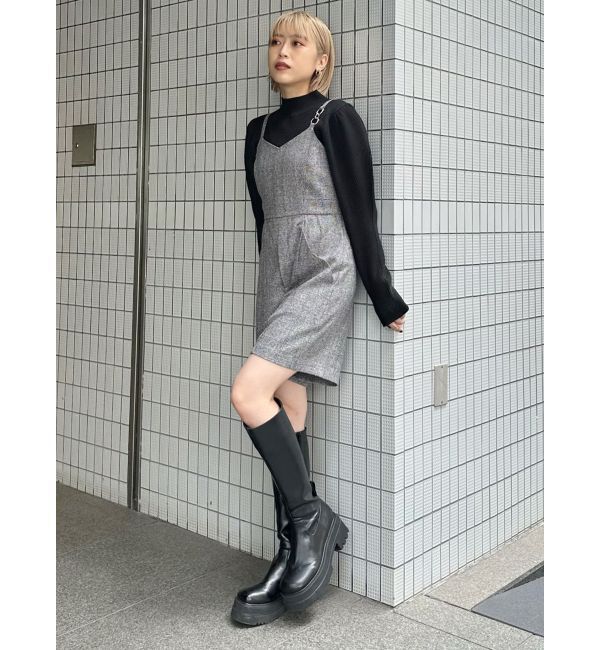MURUA「リングストラップキャミロンパース」|オールインワン|