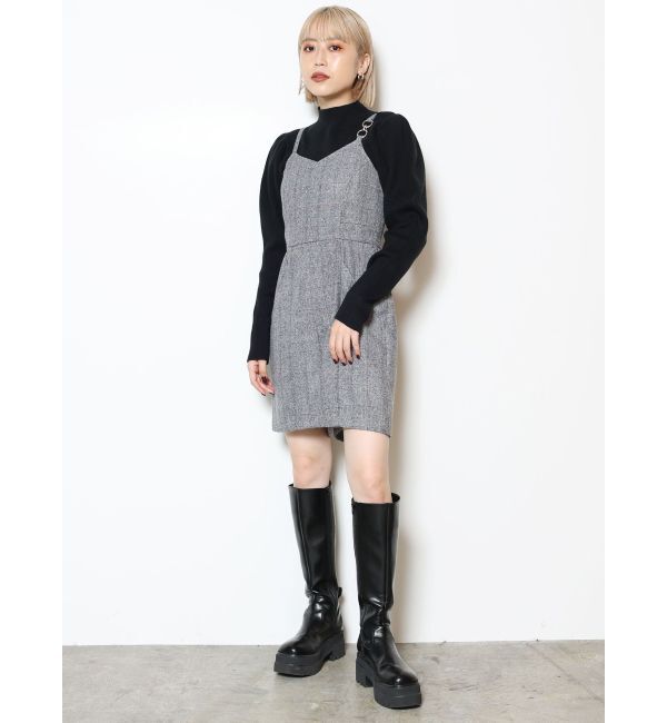 MURUA「リングストラップキャミロンパース」|オールインワン|