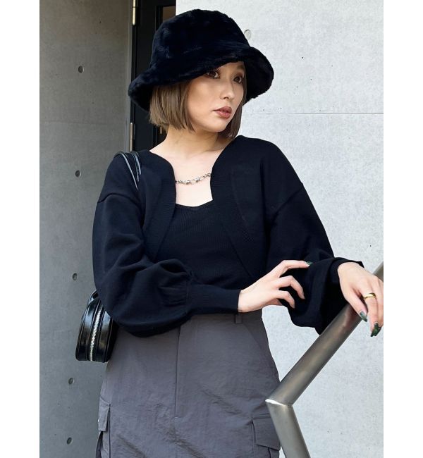 MURUA「ボレロカーデ&times;キャミSET」|カーディガン|