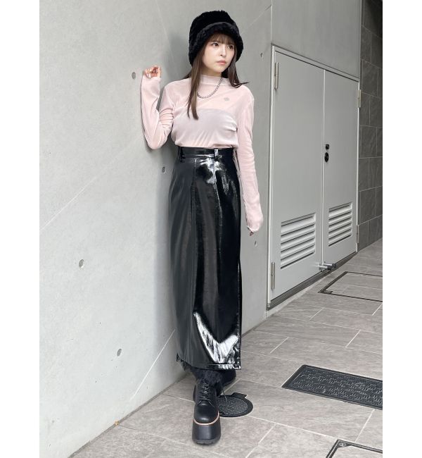 MURUA「フェイクパテントレザースカート」|スカート|