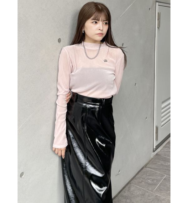 MURUA「フェイクパテントレザースカート」|スカート|