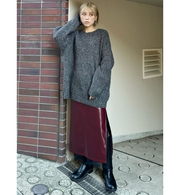 MURUA「フェイクパテントレザースカート」|スカート|