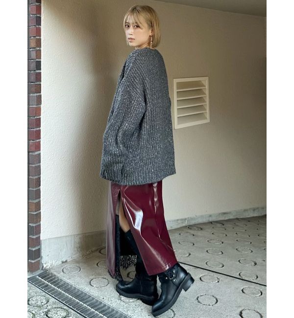MURUA「フェイクパテントレザースカート」|スカート|
