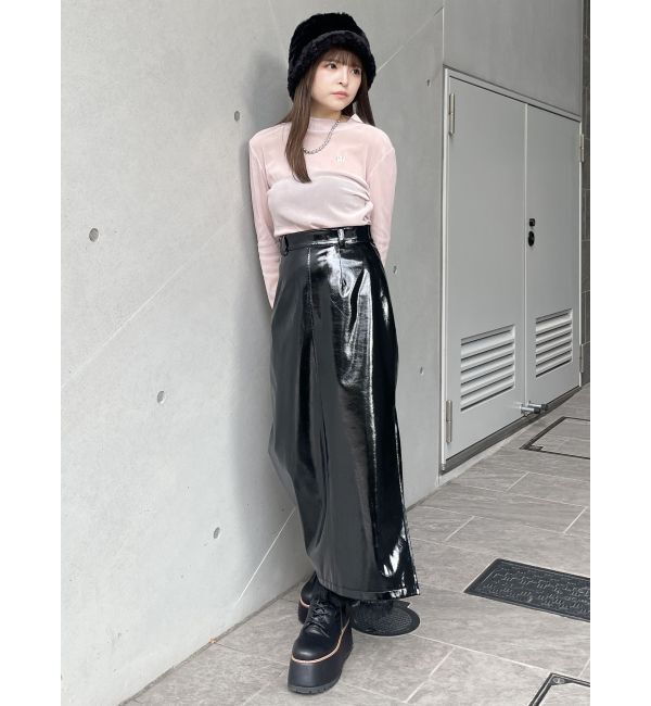 MURUA「フェイクパテントレザースカート」|スカート|