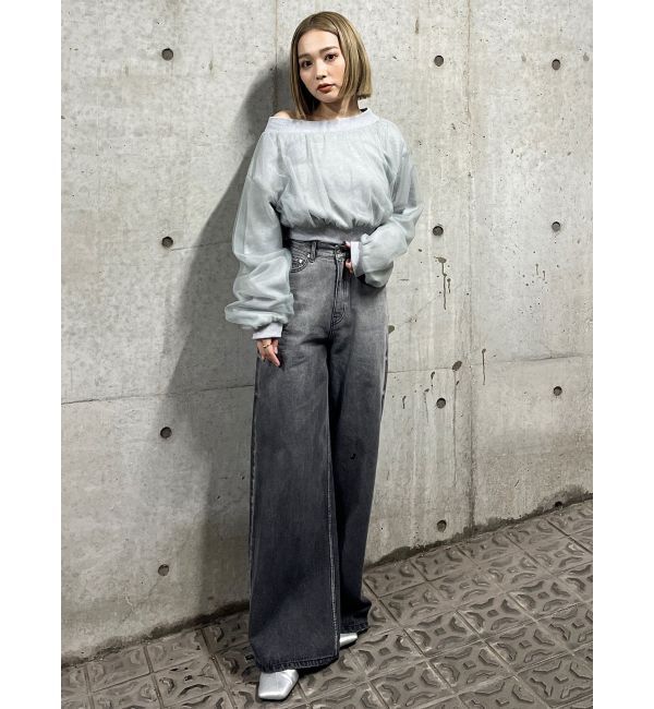 MURUA「グラデーションワイドデニム」|デニム|