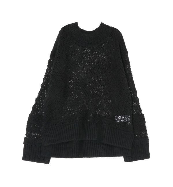 Ungrid「レーシー刺繍ルーズニット」|ニット・セーター|
