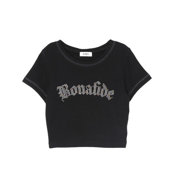 EVRIS「スタッズグラフィックショートTシャツ」|Tシャツ・カットソー|