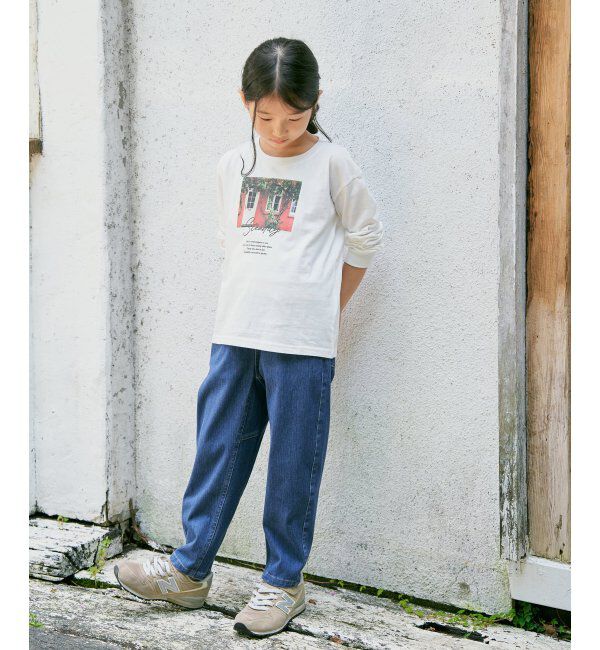 ikka kids「【親子おそろい】フォトプリントロングTシャツ（120~160cm）」|Tシャツ・カットソー|