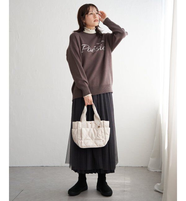 ikka「ハイネックテレコ長袖プルオーバー」|Tシャツ・カットソー|