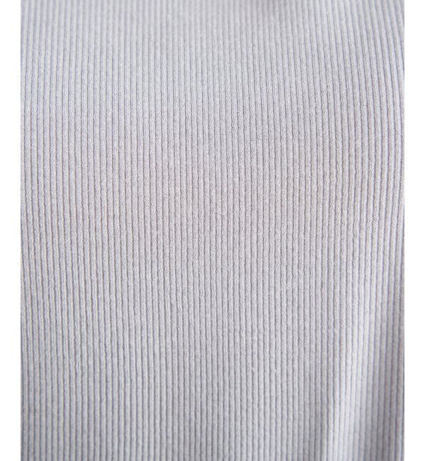 ikka「ハイネックテレコ長袖プルオーバー」|Tシャツ・カットソー|