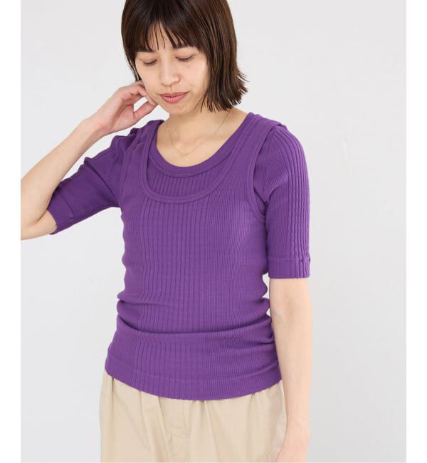 IENA「PURE SUGAR/ピュア シュガー 別注TEE SHIRT Tシャツ RANI」|Tシャツ・カットソー|パープル