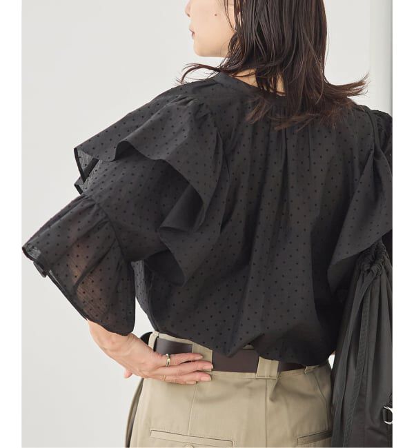 JOURNAL STANDARD「《予約》フロッキードットフリル ブラウス」|シャツ・ブラウス|