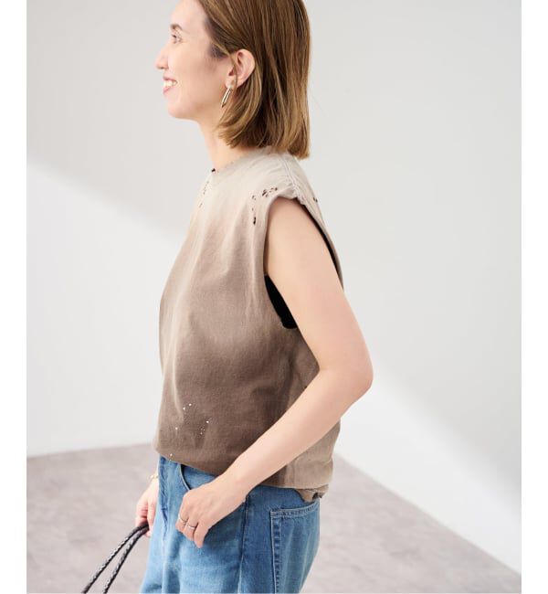FRAMeWORK「≪予約≫JOHNBULL/ジョンブル クラッシュノースリーブカットオフT」|Tシャツ・カットソー|