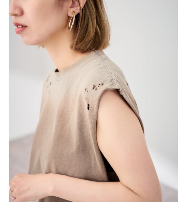 FRAMeWORK「≪予約≫JOHNBULL/ジョンブル クラッシュノースリーブカットオフT」|Tシャツ・カットソー|