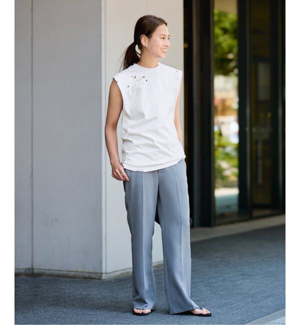 FRAMeWORK「≪予約≫JOHNBULL/ジョンブル クラッシュノースリーブカットオフT」|Tシャツ・カットソー|
