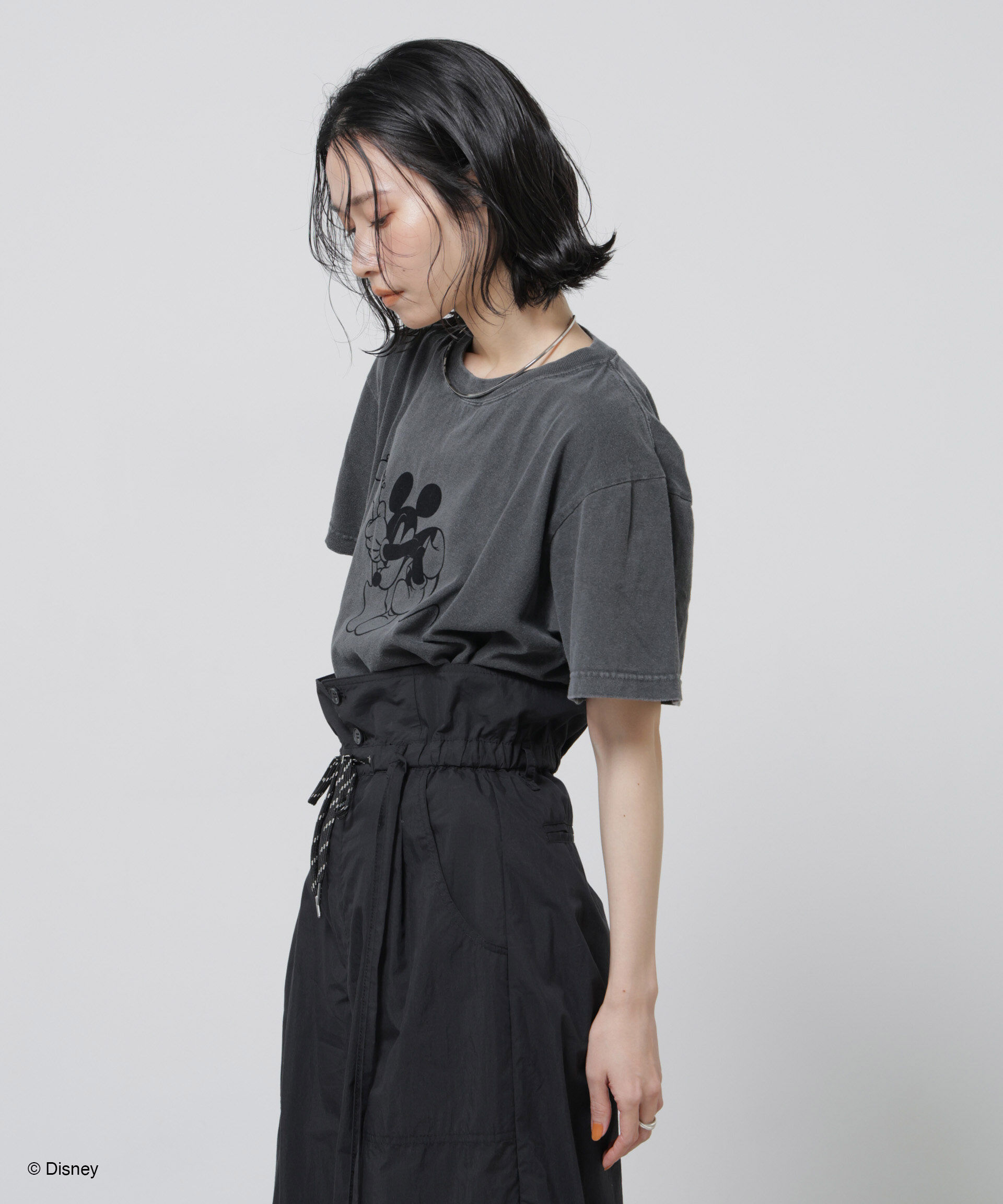 nano･universe「GOOD ROCK SPEED/ MickeyMouse / Tshirts Charcoal」|Tシャツ・カットソー|