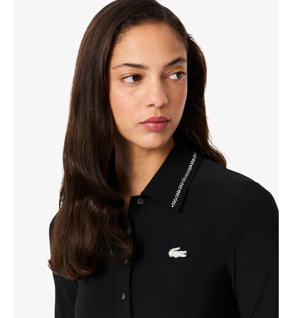 LACOSTE「ラインストーンポロドレス」|ワンピース|