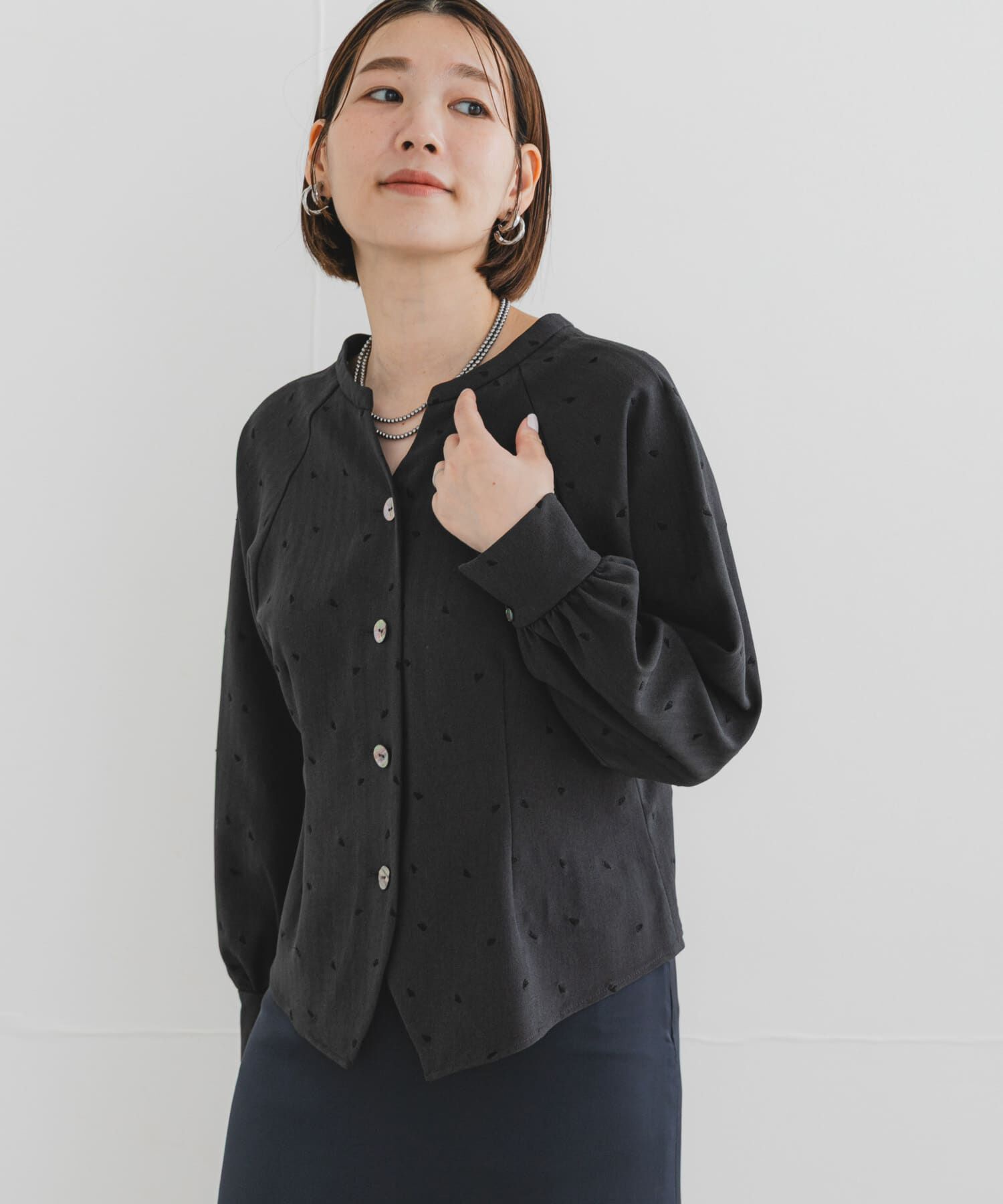 URBAN RESEARCH ROSSO「F by ROSSO　ハート刺繍2WAYブラウス」|シャツ・ブラウス|