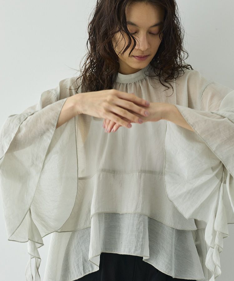 GARAGE OF GOOD CLOTHING「スタンドネックティアードフリルブラウス」|シャツ・ブラウス|
