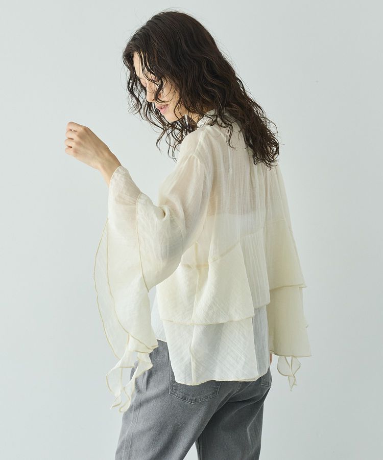 GARAGE OF GOOD CLOTHING「スタンドネックティアードフリルブラウス」|シャツ・ブラウス|