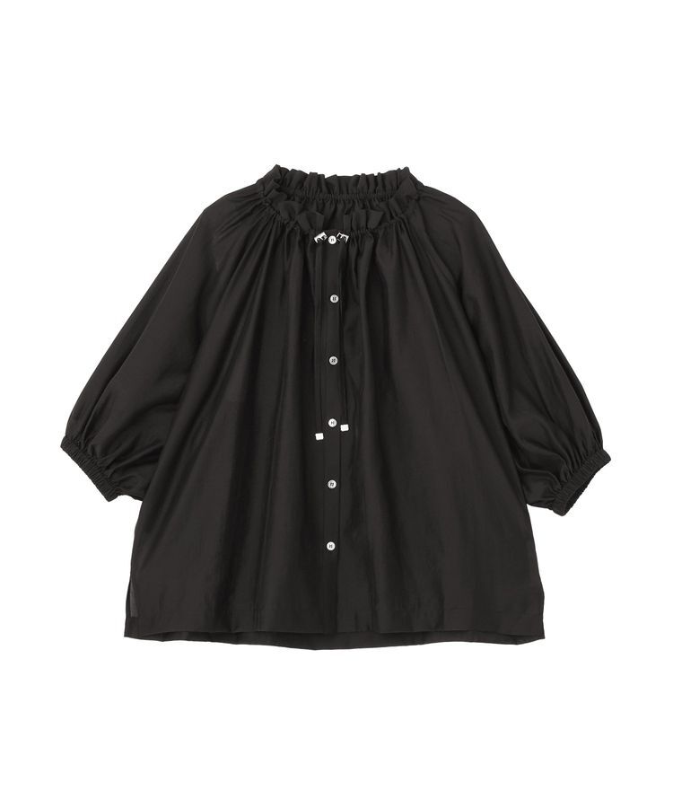 GARAGE OF GOOD CLOTHING「クレープシフォンドロストギャザーブラウス」|シャツ・ブラウス|Black