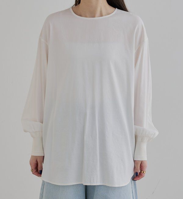  「【オフィスカジュアル対応】レイヤードプルオーバーブラウス」|Tシャツ・カットソー|
