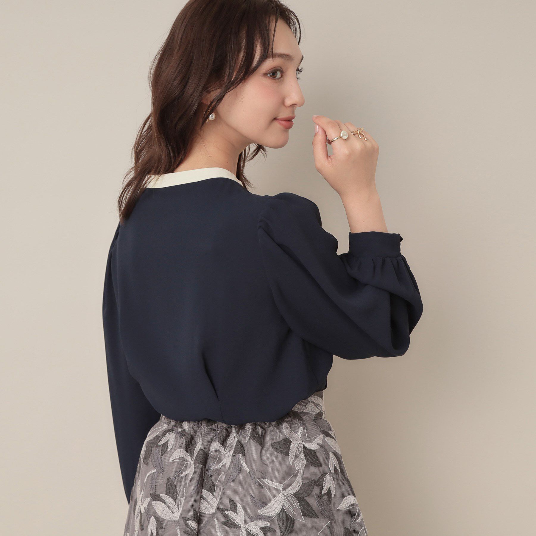 Couture broach「【きれいめ・通勤】配色羽織れるブラウス」|シャツ・ブラウス|