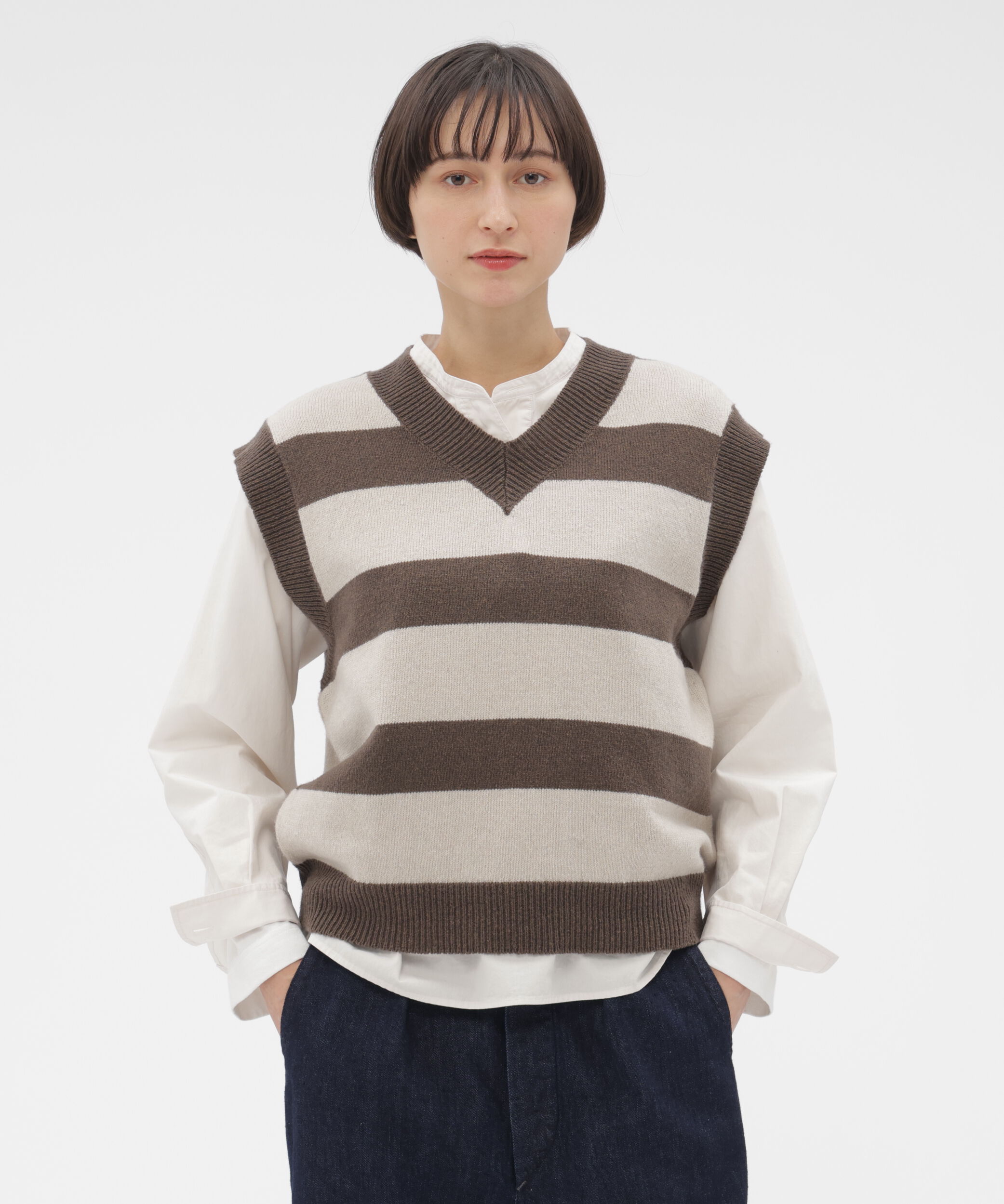 MHL.「WOOL COTTON KNITWEAR」|ニット・セーター|ECRU2