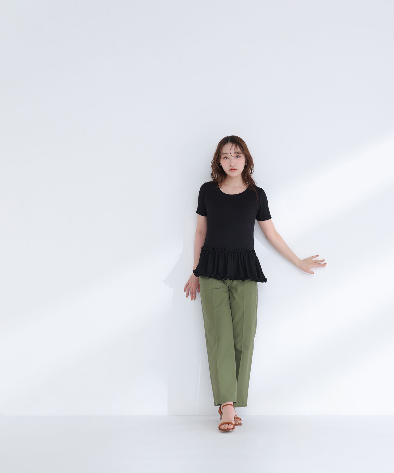  「ヘムフリルカットソー」|Tシャツ・カットソー|