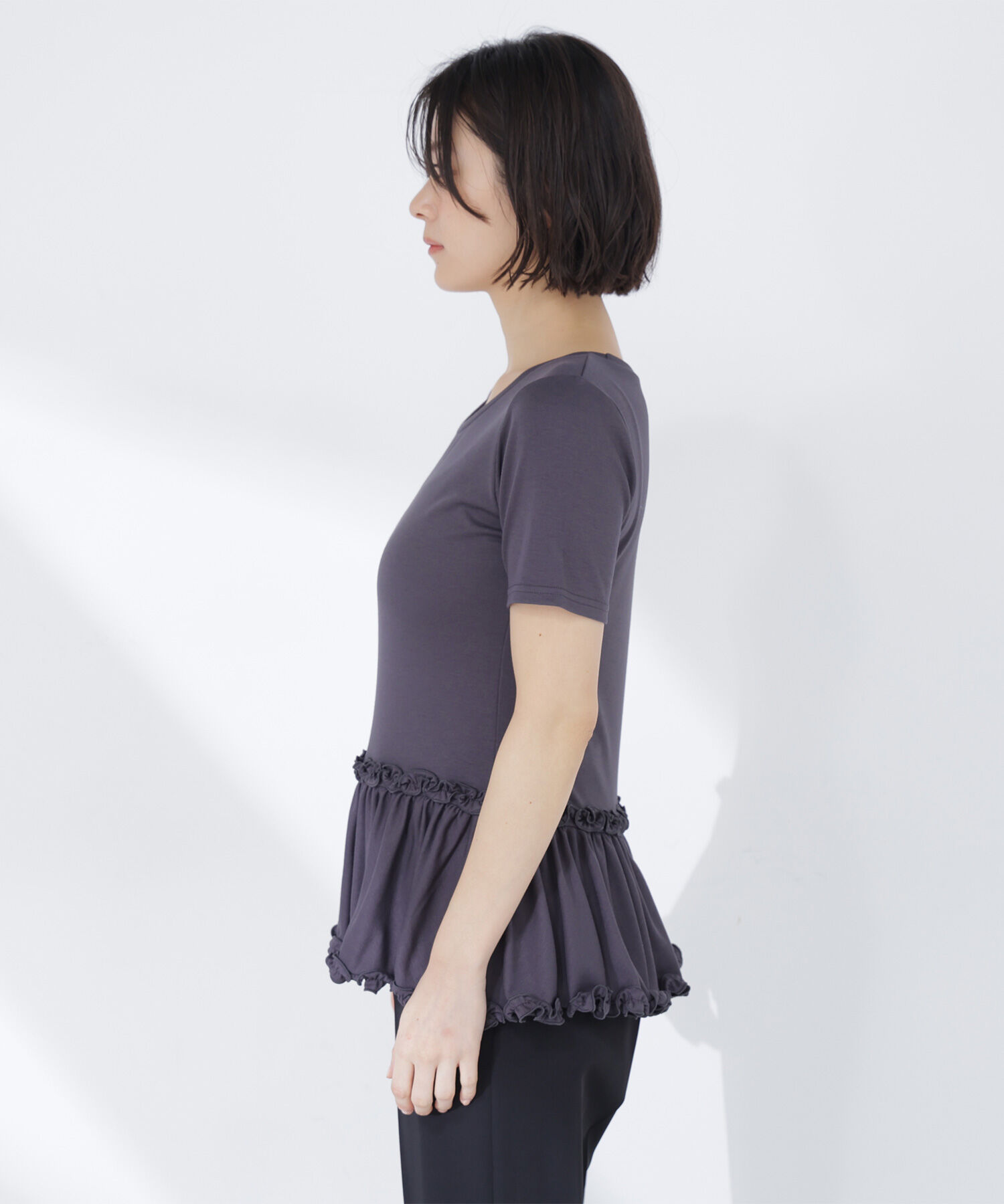  「ヘムフリルカットソー」|Tシャツ・カットソー|
