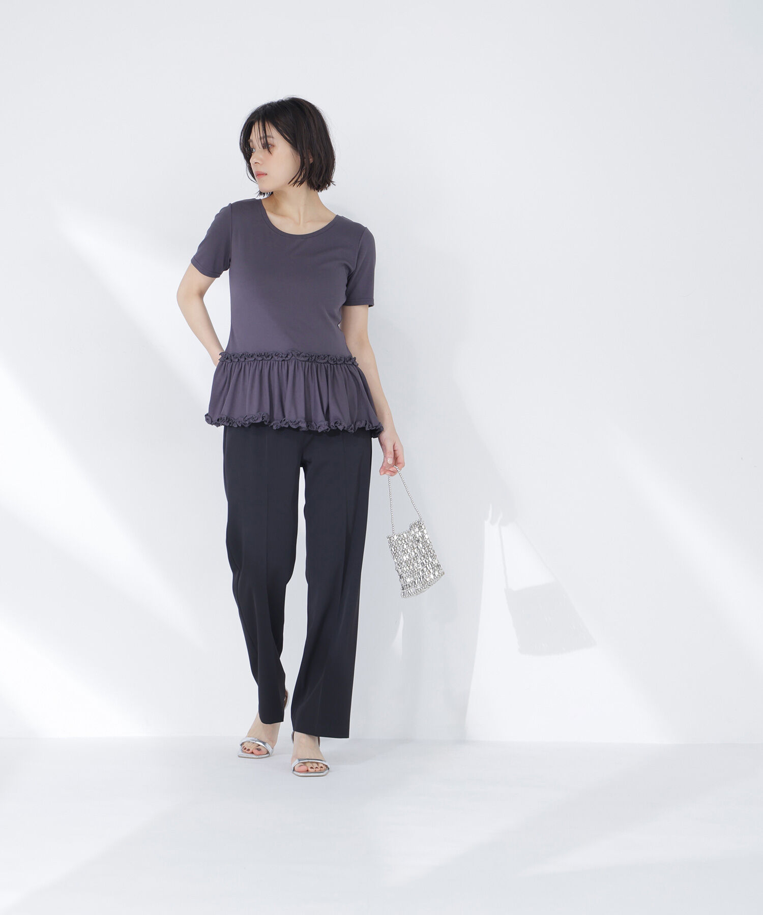  「ヘムフリルカットソー」|Tシャツ・カットソー|