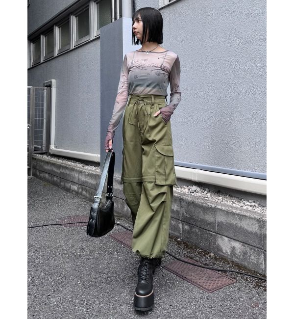 MURUA「2WAYリボンベルトカーゴパンツ」|カーゴ|