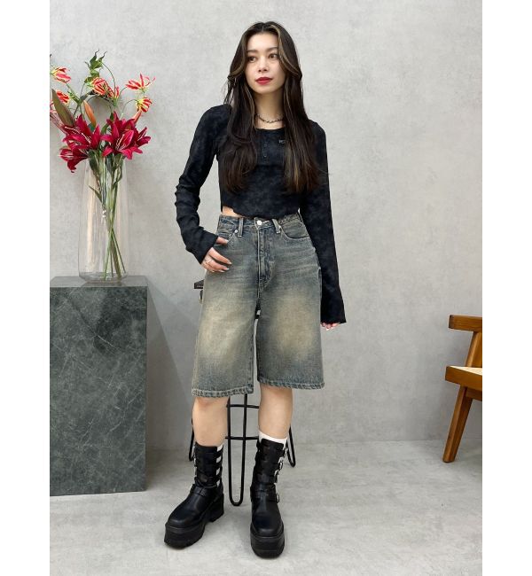 EVRIS「ワンポイントヘンリーネックトップス」|Tシャツ・カットソー|