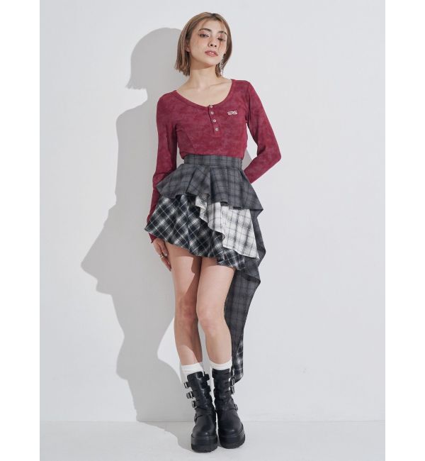 EVRIS「ワンポイントヘンリーネックトップス」|Tシャツ・カットソー|