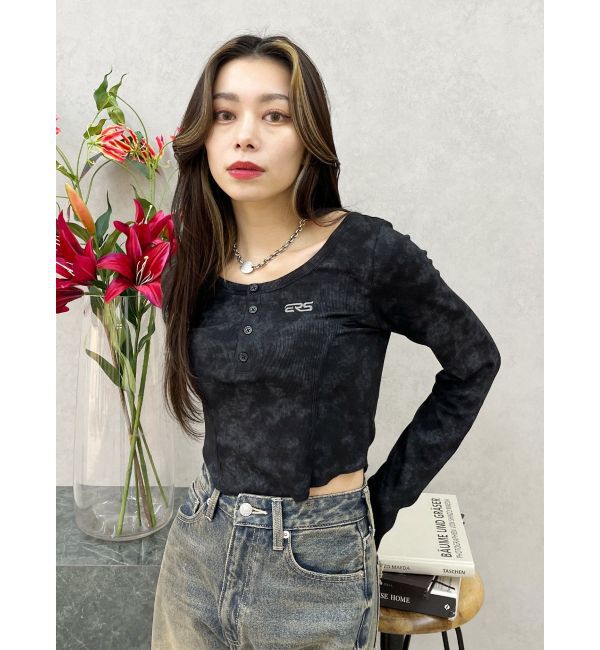 EVRIS「ワンポイントヘンリーネックトップス」|Tシャツ・カットソー|