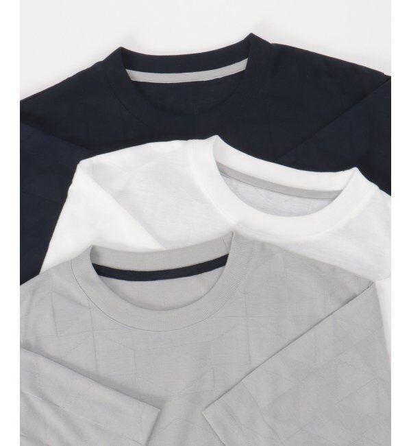 ikka「リンクスジャガードジオメTシャツ」|Tシャツ・カットソー|