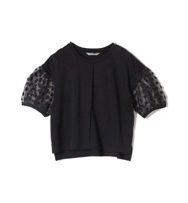 SHIPS for women「TORRAZZO DONNA:〈手洗い可能〉ドット シアー スリーブ カットソー」|Tシャツ・カットソー|