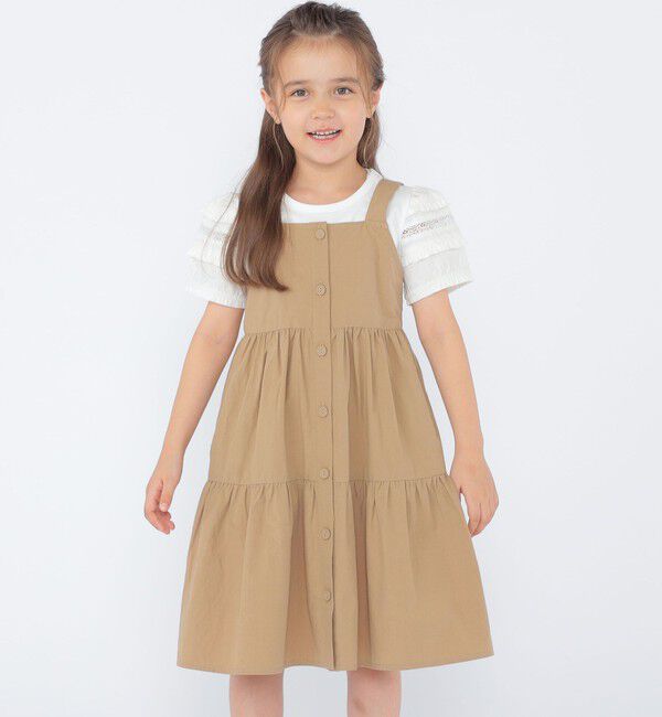 SHIPS KIDS「SHIPS KIDS:100～130cm/袖レース デザイン Tシャツ」|Tシャツ・カットソー|