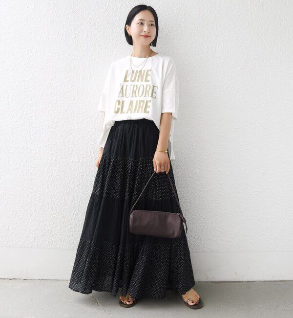 SHIPS for women「《予約》【SHIPS別注】81BRANCA: 5分袖 ロゴ・フォト TEE」|Tシャツ・カットソー|