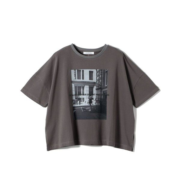 SHIPS for women「《予約》【SHIPS別注】81BRANCA: 5分袖 ロゴ・フォト TEE」|Tシャツ・カットソー|