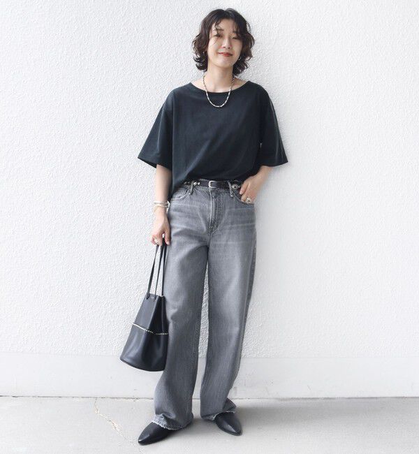 SHIPS for women「《予約》〈手洗い可能〉フィブリル サテン ジャージー 半袖 プルオーバー」|Tシャツ・カットソー|