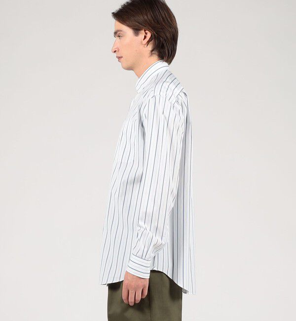 TOMORROWLAND BUYING WEAR「Salvatore Piccolo コットンストライプ セミワイドカラーロングスリーブシャツ」|シャツ・ブラウス|