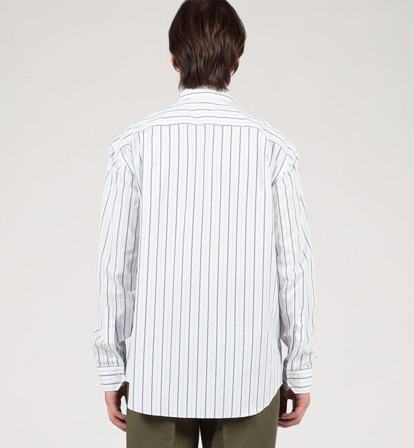 TOMORROWLAND BUYING WEAR「Salvatore Piccolo コットンストライプ セミワイドカラーロングスリーブシャツ」|シャツ・ブラウス|